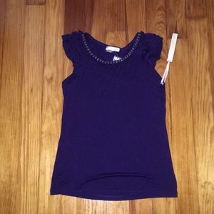Beautiful purple beaded top size large BNWT!!